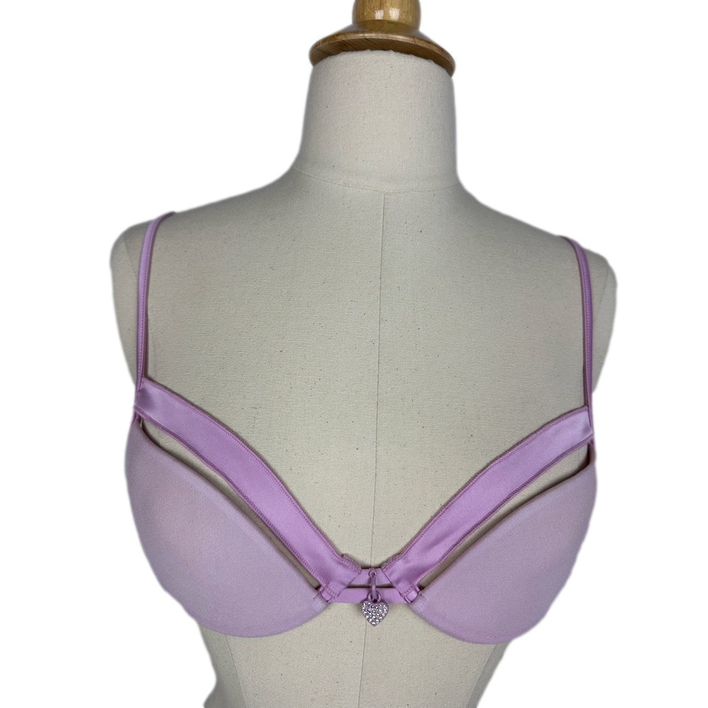 NWT La Perla Pink Underwire Bra With Heart Charm Sz 34B